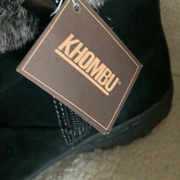 1 PAIR LEFT NWT KHOMBU WINTER WEATHER FUR TRIMMED BOOTIES - Picture 4 of 5